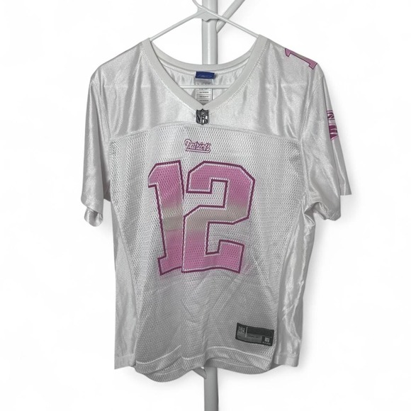 Tops - Reebok Tom Brady New England Patriots Jersey Women XL Breast Cancer Awareness 12
